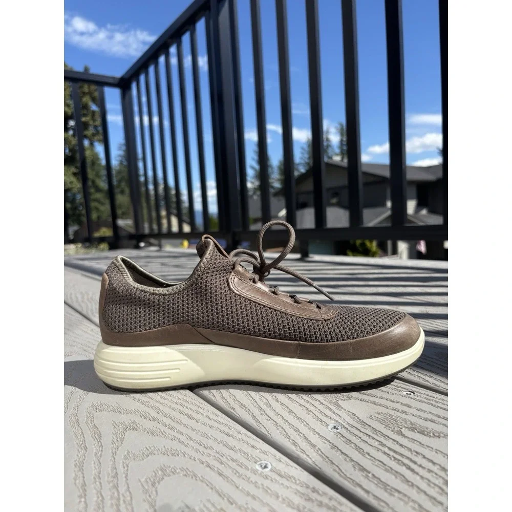 ECCO Soft 7 Runner Sneakers Titanium Brown Shoes Men's Size 6 - Women's Size 7.5